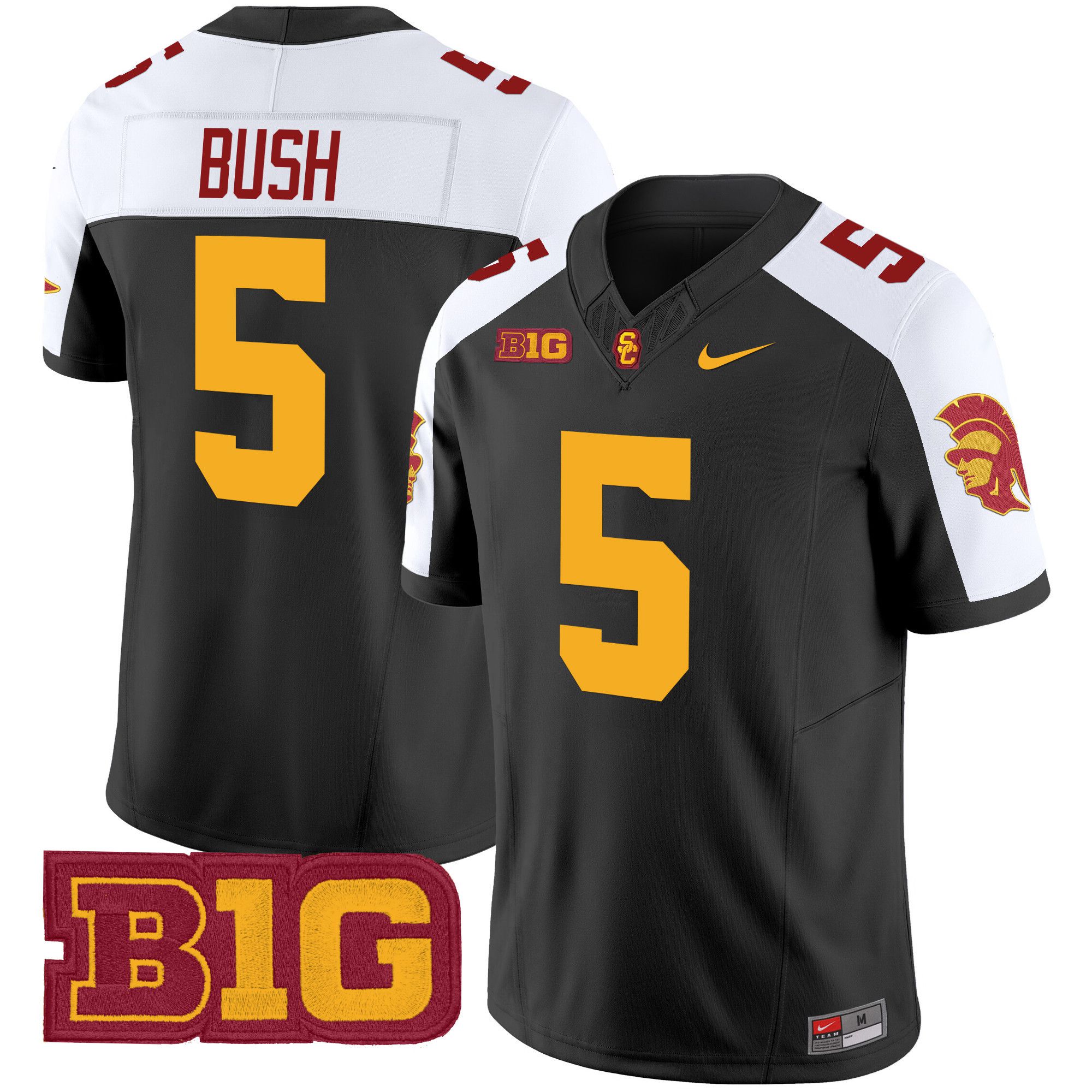 Men USC Trojans #5 Bush Black Nike 2024 Vapor Limited NCAA Jersey